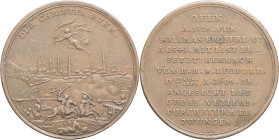 HONGRIE - HUNGARY
Léopold Ier (1657-1705). Médaille, siège et libération du fort de Buda, par Lazarus Gottlieb Lauffer 1686.
Mont.1009 ; Cuivre - 8,41...