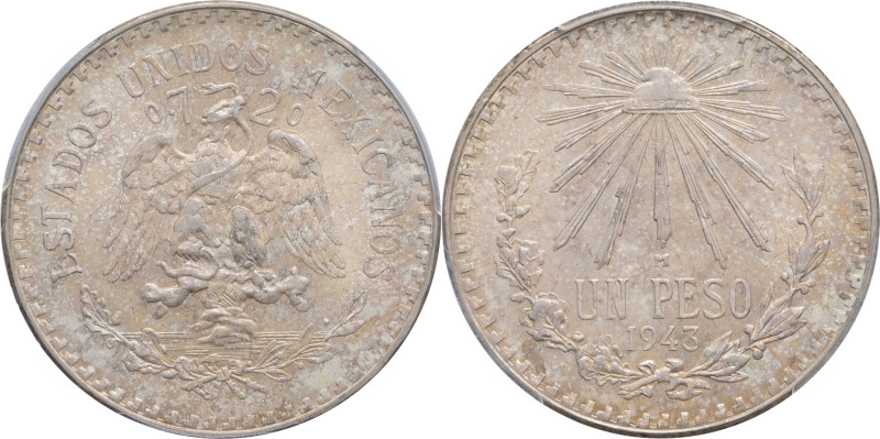 MEXIQUE - MEXICO République fédérale (depuis 1917). 1 peso 1943, M, Mexico. KM.4...