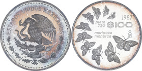 MEXIQUE - MEXICO
République fédérale (depuis 1917). 100 pesos, 25e anniversaire du WWF, Flan bruni (PROOF) 1987, Mo, Mexico.
KM.537 ; Argent - [32,62]...