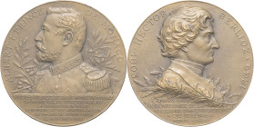 MONACO - MONACO
Albert Ier (1889-1922). Médaille, centenaire de Hector Berlioz, par E. Mouchon 1903, Paris (Janvier et Duval).
Niggl 342 ; Bronze - 68...