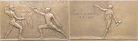 MONACO - MONACO
Albert Ier (1889-1922). Plaque, Le salut des armes, l’escrime et le pistolet de Monaco, par E. Robert-Mérignac ND (c.1910), Paris.
For...