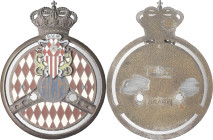 MONACO - MONACO
Albert Ier (1889-1922). Badge de calandre émaillé de la S.V.M. / A.C.M. ND (1920s), Noisiel (Drago).
Bronze - 72,08 g - 98 mm - 12 h
L...