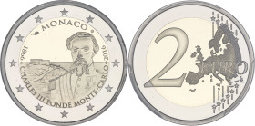 MONACO - MONACO
Albert II (2005 à nos jours). 2 euros, 150e anniversaire de la fondation de Monte-Carlo, Flan bruni (PROOF) 2016, Pessac.
Gad.MC209 - ...