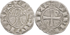 ORIENT LATIN - ORIENT LATIN
Antioche (principauté d’), Bohémond III (1163-1201). Denier ND, Antioche.
Metcalf 381 - CCS.67 ; Argent - 0,78 g - 17 mm -...