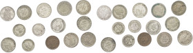 PAYS-BAS - NETHERLANDS
Lot. Lot de 14 monnaies 1849 à 1905, Utrecht.
Argent et cuivre
TB à TTB.
Guillaume II : 10 cents 1849 (2) - Guillaume III : 1/2...
