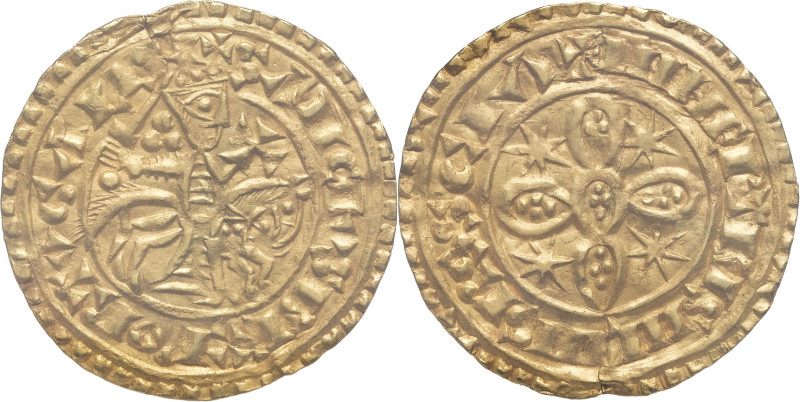 PORTUGAL - PORTUGAL
Sanche Ier (1185-1211). Morabitino (180 deniers) ND (1185).
...