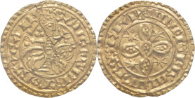 PORTUGAL - PORTUGAL
Sanche Ier (1185-1211). Morabitino (180 deniers) ND (1185).
Gom.04.08 v. - MEC.6.868 v. - Fr.1 ; Or - 3,73 g - 28 mm - 7 h
NGC MS ...