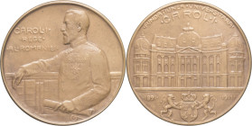 ROUMANIE - ROMANIA
Charles Ier de Roumanie (1866-1914). Médaille, Palais de la Fondation universitaire Carol I, par H. Schwegerle 1914.
Hasselm 89 ; B...