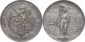 SUISSE - SWITZERLAND Argovie-Aargau (canton d’). Médaille de Tir de Bremgarten 1891. Argent - 38,52 g - 45 mm - 12 h Superbe. 

* Suite à la Directi...