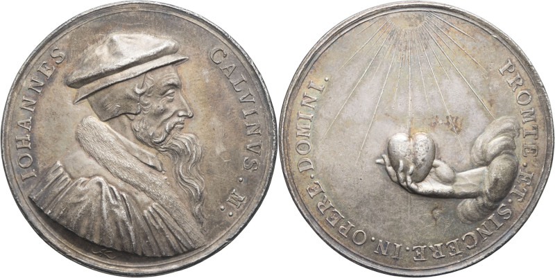 SUISSE - SWITZERLAND
Genève (canton de). Médaille, Jean Calvin, par A. Karlsteen...