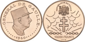 TCHAD - CHAD
République. Essai de 10.000 francs, Charles de Gaulle 1960, Paris.
KM.E1 ; Cupro-nickel aluminium - 26,72 g - 44,5 mm - 6 h
D’infimes hai...