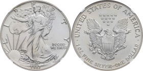 USA - UNITED STATES OF AMERICA
République fédérale des États-Unis d’Amérique (1776-à nos jours). 1 dollar, silver eagle 1987, Philadelphie.
KM.273 ; A...