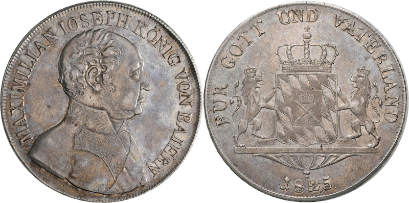 Bayern: Maximilian I. Joseph 1806-1825: Taler 1825 (Konventionstaler), AKS 49, J...