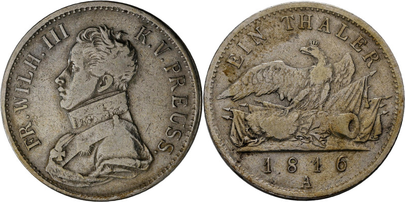 Preußen: Friedrich Wilhelm III. 1797-1840: Taler 1816 A (Kammerherrentaler). AKS...