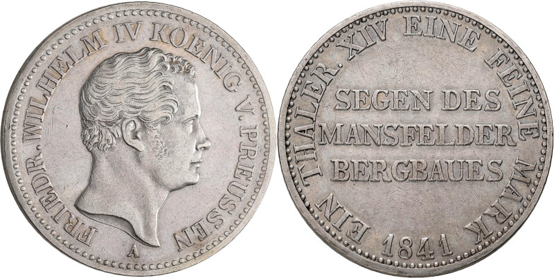 Preußen: Friedrich Wilhelm IV. 1840-1861: Taler 1841 A, (Ausbeutetaler, Segen de...