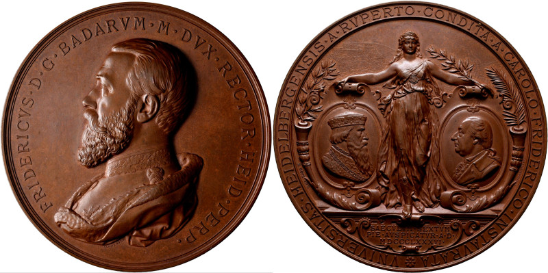 Medaillen Deutschland - Geographisch: Heidelberg: Bronzemedaille 1886 von H. Göt...