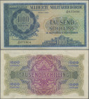 Austria: Alliierte Militärbehörde 1000 Schilling 1944, P.111 in VF condition.
 [differenzbesteuert]