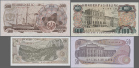 Austria: 13 (12 different) banknotes 20 - 1000 Schilling from different series, Pick 138,139,143,145-152, mostly XF/ XF -
 [differenzbesteuert]