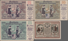 Austria: Linz, Mittelstandsvereinigung, 25, 50, 75 Heller 21.4.1921, Kath. Frauenorgan für Oberösterreich, 30, 50, 80 Heller 1.7.1920, Kolosseum Linz ...