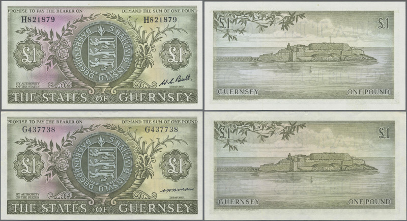 Guernsey: The States of Guernsey, series ND(1969-75), 1 Pound with signature Hod...