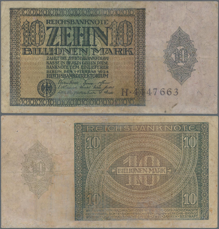 Deutschland - Deutsches Reich bis 1945: 10 Billionen Mark 1.2.1924, Grab. DEU-16...