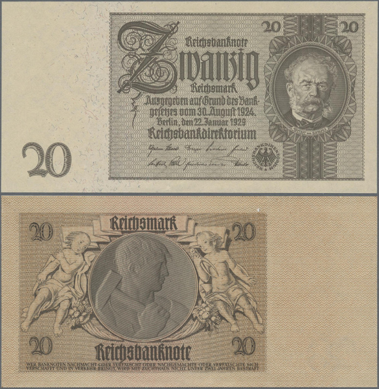 Deutschland - Deutsches Reich bis 1945: 20 Reichsmark 22.1.1929, Ausführung ohne...