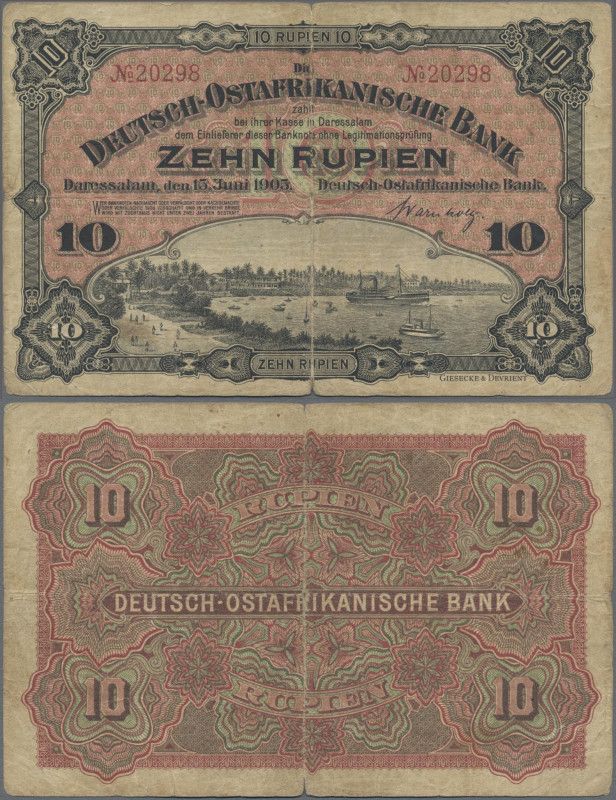 Deutschland - Kolonien: Deutsch-Ostafrika, 10 Rupien 15.6.1905, Grab. DOA-2, IV...