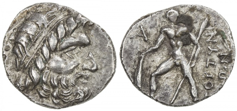 CRETE: Anonymous, ca. 98-94 BC, AR drachm (3.35g), Gortyna, diademed head of Zeu...
