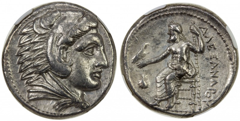 MACEDONIA: Alexander III, the Great, 336-323 BC, AR tetradrachm, bust of Heracle...