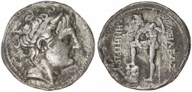 MACEDONIA: Demetrios I Poliorketes, 294-288 BC, AR tetradrachm (16.29g), S-6764, head of Demetrios right, with bull's horn // Poseidon standing, naked...