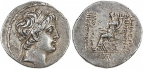 SELEUKID KINGDOM: Demetrios II Nikator, 1st reign, 145-140 BC, AR tetradrachm (16.38g), S-7053, diademed head to the king // Tyche seated on throne, s...