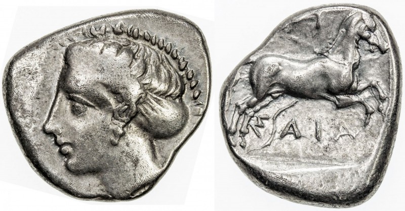 THESSALY: Anonymous, ca. 360-350 BC, AR drachm (6.04g), Larissa, S-2117, head of...