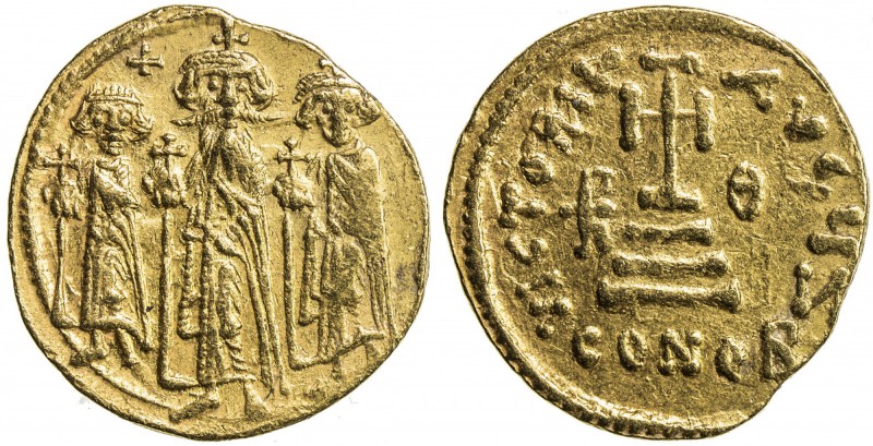 BYZANTINE EMPIRE: Heraclius, 610-641, AV solidus (4.47g), Constantinople, S-759,...