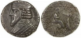 PARTHIAN KINGDOM: Gotarzes II, 44-51 AD, AR tetradrachm, Seleukeia, Seleukeia on the Tigris, diademed and draped bust of Gotarzes II left // King seat...
