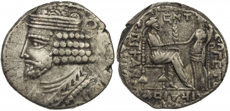 PARTHIAN KINGDOM: Vardanes I, 40-45, AR tetradrachm (14.17g), Seleukeia, SE356 (...