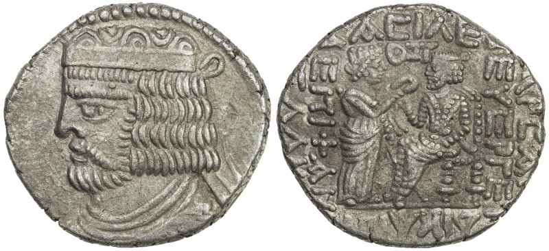PARTHIAN KINGDOM: Vardanes II, AD 55-58, BI tetradrachm (14.34g), Seleukeia, SE3...