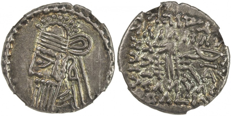 PARTHIAN KINGDOM: Vologases IV, 147-191, AR drachm, Ekbatana, Shore-434, standar...