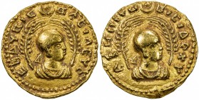 AXUM: Endubis, ca. 270-330, AV unit (2.61g), Munro-Hay 1, draped bust of Endubis to right, wearing head-cloth and circular earring; around, two wheat ...
