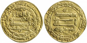 ABBASID: al-Mutawakkil, 847-861, AV dinar (4.23g), Madinat al-Salam, AH244, A-229.3, VF.

Estimate: USD 220-280
