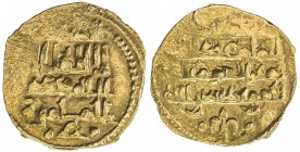 ABBADID OF SEVILLE: al-Mu'tamid Muhammad, 1069-1091, AV fractional dinar (1.44g), AH484, A-403A, nicely centered, VF-EF.

Estimate: USD 300-400