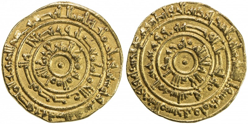 FATIMID: al-Mu'izz, 953-975, AV dinar (4.17g), al-Mansuriya, AH355, A-697, Nicol...