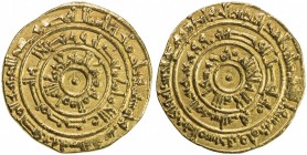 FATIMID: al-Mu'izz, 953-975, AV dinar (4.17g), al-Mansuriya, AH355, A-697, Nicol-412, lovely strike, EF.

Estimate: USD 300-350
