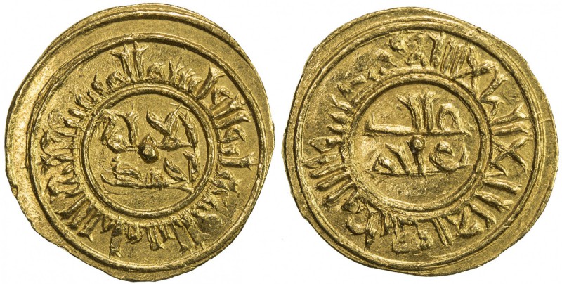 FATIMID: al-Musta'li, 1094-1101, AV ¼ dinar (1.16g), NM, ND, A-726, Nicol-2427, ...