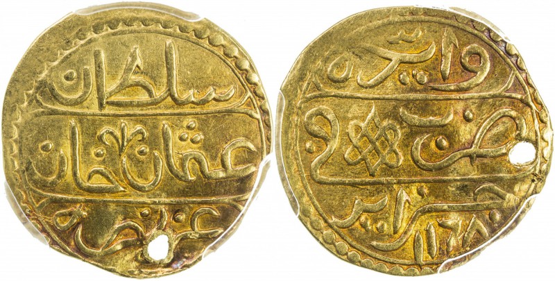 ALGIERS: Osman III, 1754-1757, AV ½ sultani, Jazayir, AH1168, KM-22, PCGS graded...