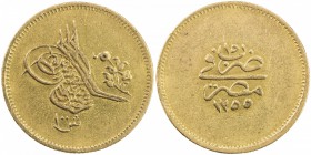 EGYPT: Abdul Mejid, 1839-1861, AV 100 qirsh (8.35g), Misr, AH1255 year 15, KM-235.2, EF.

Estimate: USD 400-450