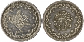 TURKEY: Abdul Mejid, 1839-1861, AR 10 kurush, Kostantiniye, AH1255 year 6, KM-674, surface hairlines, EF-AU.

Estimate: USD 100-120