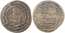 QARAKHANID: Muhammad b. 'Ali, 1003-1024, AE fals (2.82g), Khujand, AH410, A-3308, also citing al-Mansur b. 'Ali, as Arslan Khan in the field and al-Ma...