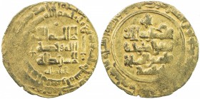 GHAZNAVID: Mahmud, 999-1030, AV dinar (4.15g), Herat, AH403, A-1607, sword left & right in obverse field, bold mint & date, VF-EF, ex Yusuf Alokozay C...