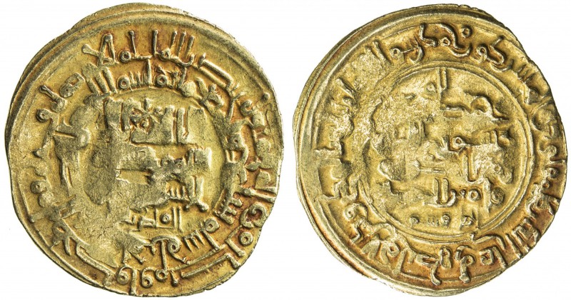 GHAZNAVID: Mahmud, 999-1030, AV dinar (4.19g), Herat, AH407, A-1607, 6-point sta...