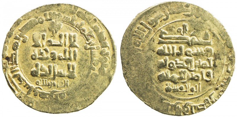 GHAZNAVID: Mahmud, 999-1030, AV dinar (3.68g), Herat, AH411, A-1607, date weak b...